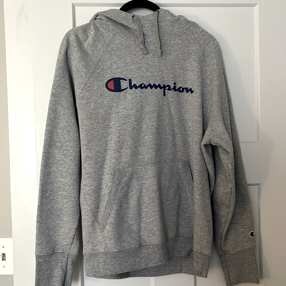 Champion Power Blend Hoodie, Script Logo size XL